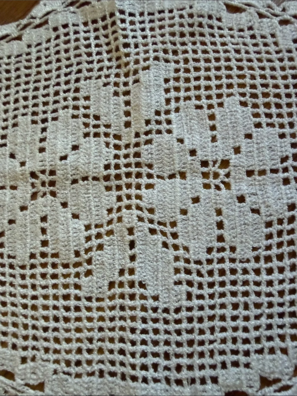 Handcrafted Crochet Table Doily - Cream Accent